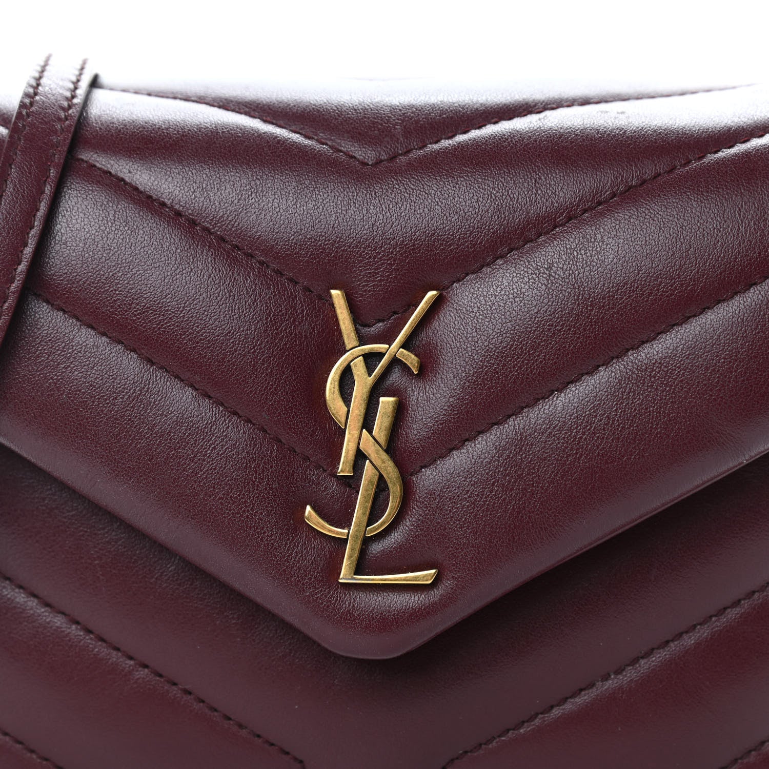 Saint Laurent Calfskin Y Quilted Monogram Toy Loulou Monogram Crossbody Bag Rouge Legion 10 of 10