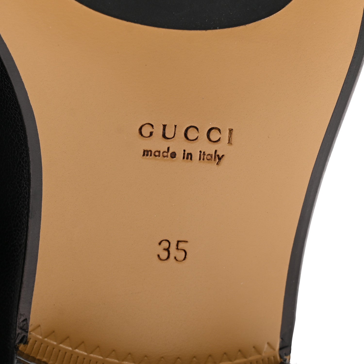 Gucci Goatskin Womens Horsebit Mid-Heel Loafers 35 Black 7 of 12