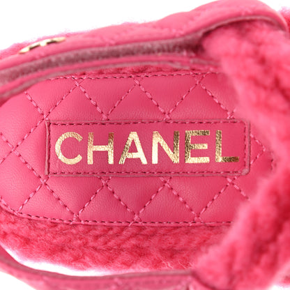 Chanel Cord Lambskin Quilted Logo Sandals 38 Pink 8 of 10
