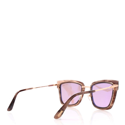 Tom Ford Lara Sunglasses TF573 Pink Melange Havana 4 of 8