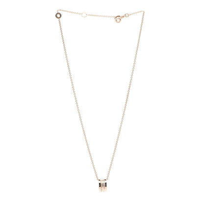 Bulgari 18K Rose Gold Diamond B.Zero1 Legend Pendant Necklace 2 of 8