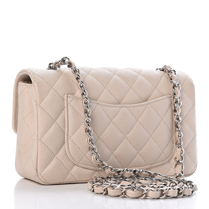 Chanel Caviar Quilted Mini Rectangular Flap Light Beige 3 of 11