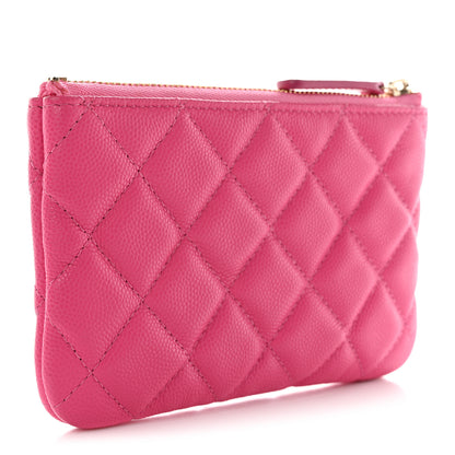 Chanel Caviar Quilted Small Cosmetic Case Pink 3 of 9