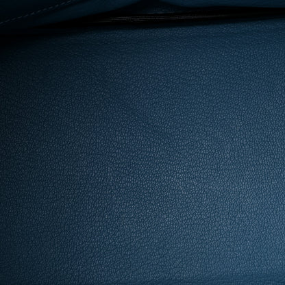 Hermes Togo Bi-Color Birkin 30 Bleu Indigo Blue Jean 12 of 14
