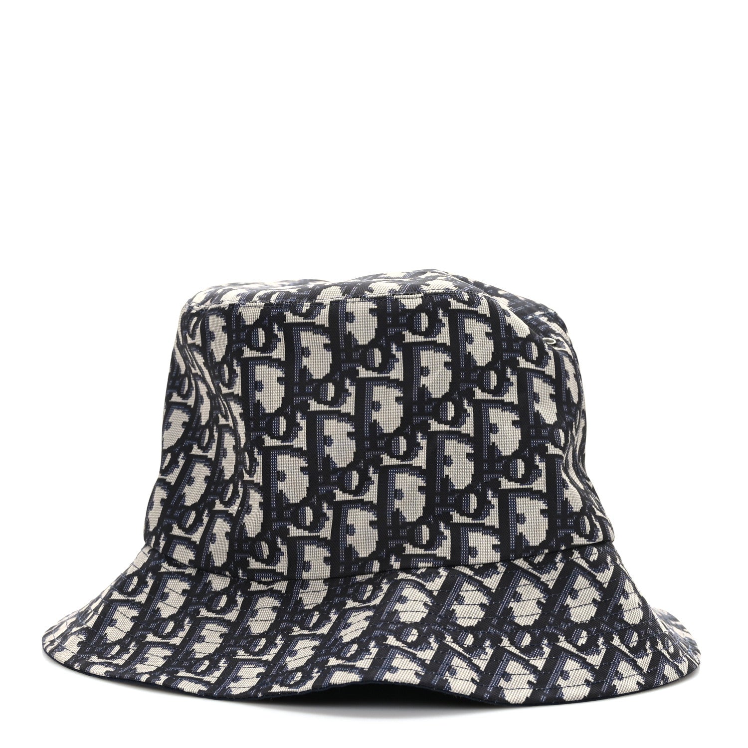 Christian Dior Oblique Reversible Teddy-D Brim Bucket Hat 59 Blue 3 of 10