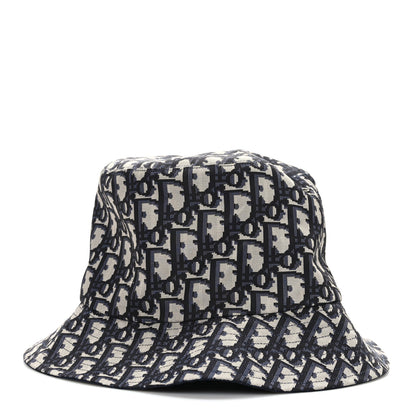 Christian Dior Oblique Reversible Teddy-D Brim Bucket Hat 59 Blue 3 of 10