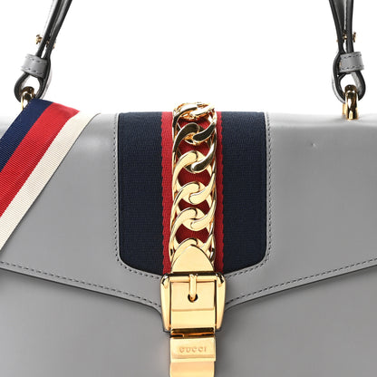 Gucci Calfskin Small Sylvie Shoulder Bag Deep Grey 8 of 10