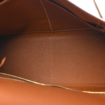 Hermes Madame Calfskin Kelly Retourne 28 Gold 5 of 11