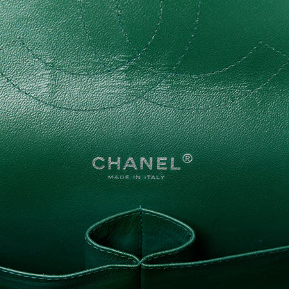 Chanel Patent Quilted Jumbo Double Flap Green 6 of 11