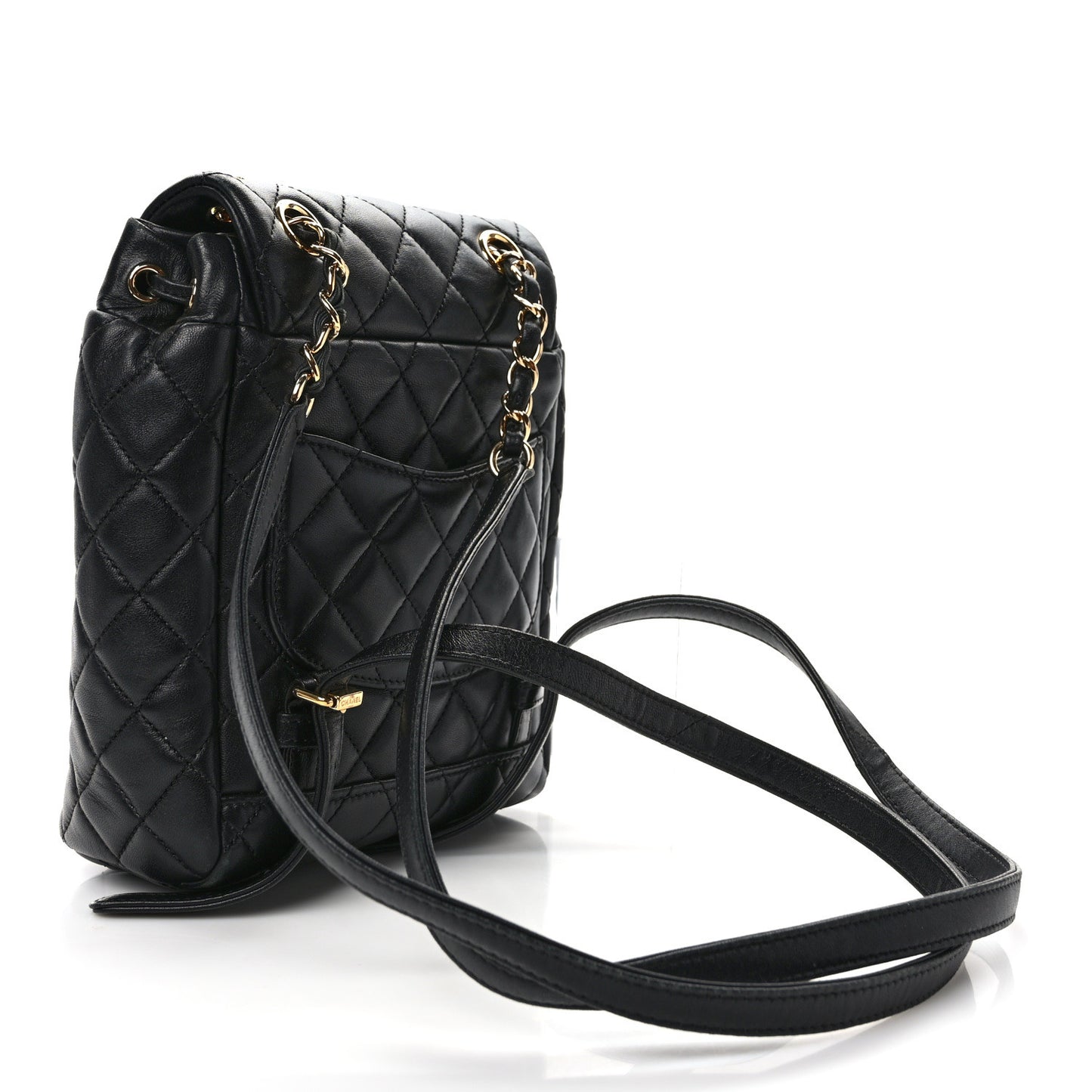 Lambskin Quilted Mini Urban Spirit Backpack Black