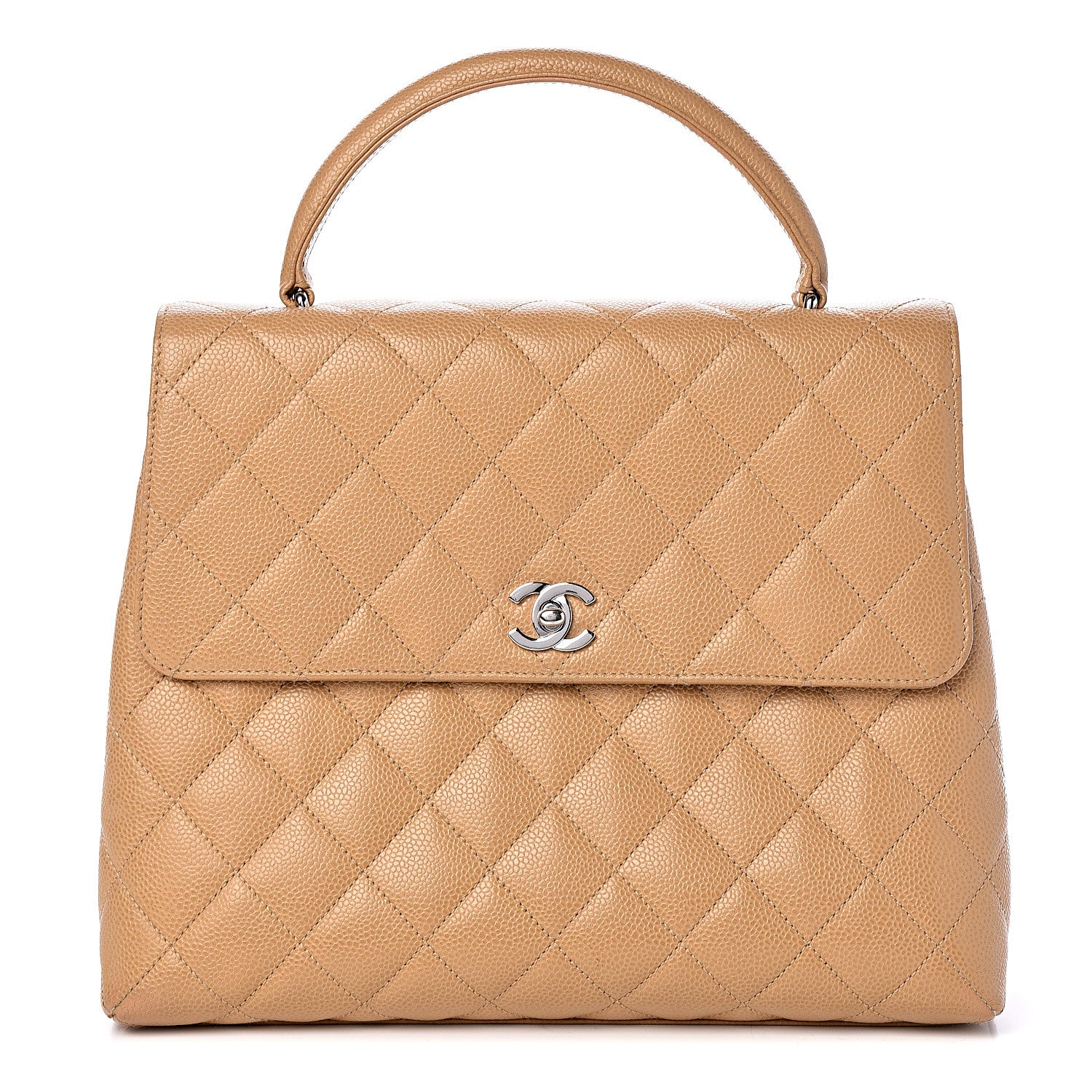 Chanel Caviar Quilted Jumbo Kelly Flap Beige 1 of 17