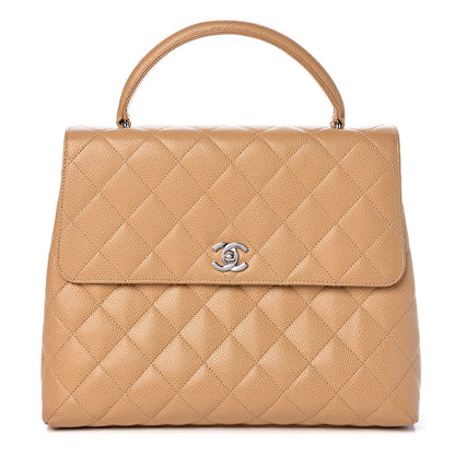 Chanel Caviar Quilted Jumbo Kelly Flap Beige 1 of 17
