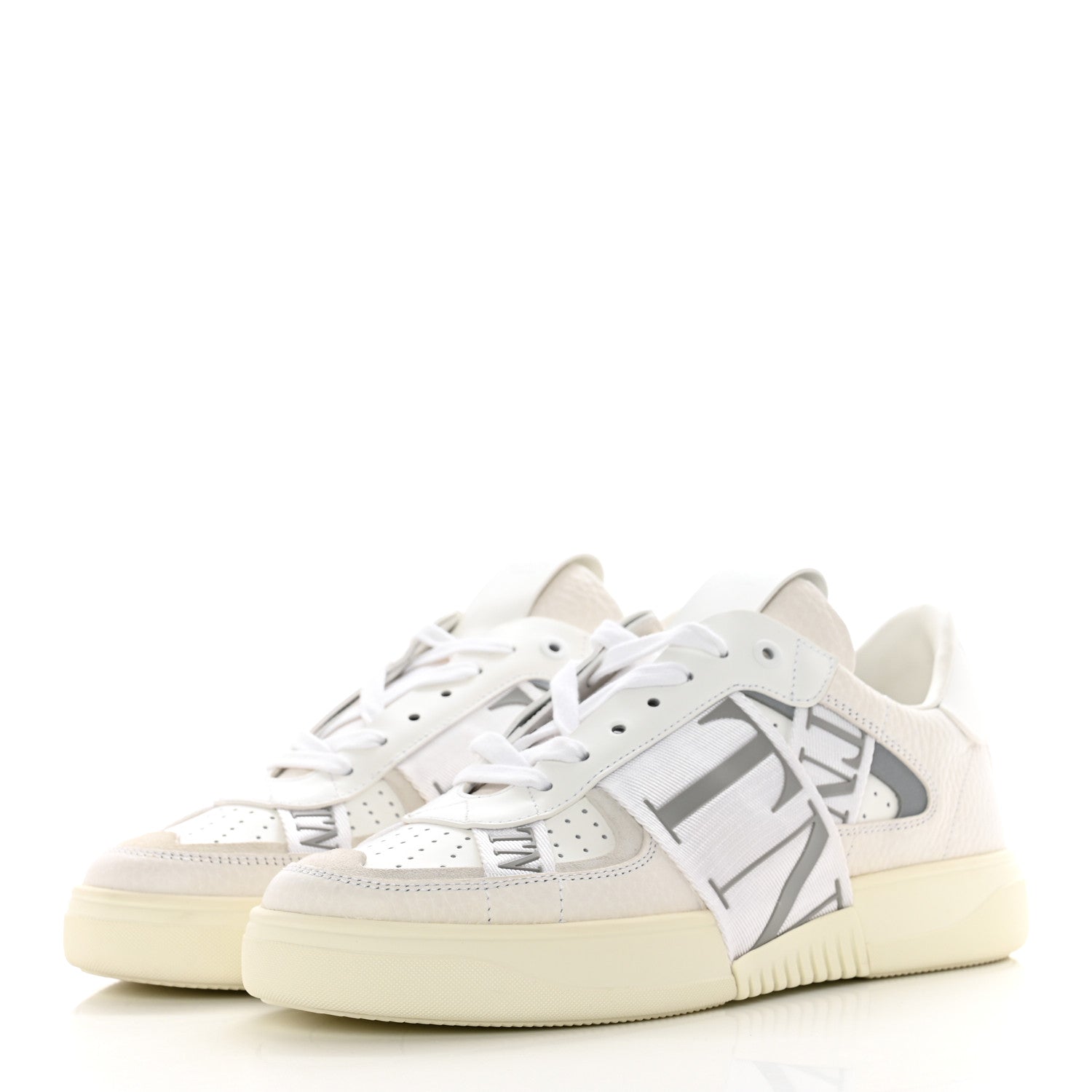 Valentino Garavani Calfskin Womens VL7N Sneakers 37.5 White Ice 3 of 11