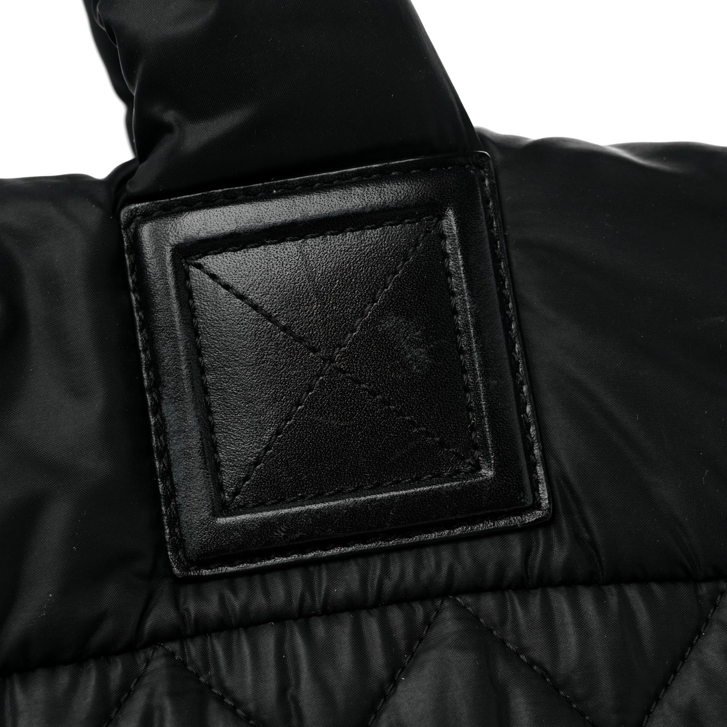 Nylon Quilted Large Coco Cocoon Tote Black