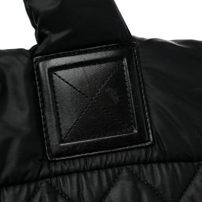 Chanel Nylon Quilted Large Coco Cocoon Tote Black 14 of 14