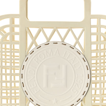 Fendi Recycled Plastic Vitello Liberty Matte Small Fendi Basket White Ice 6 of 10