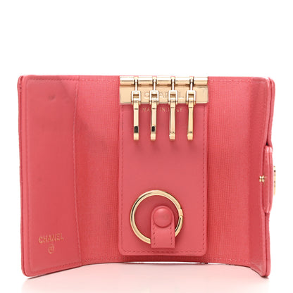 Chanel Caviar Quilted Classic 4 Key Holder Wallet Dark Pink 5 of 11