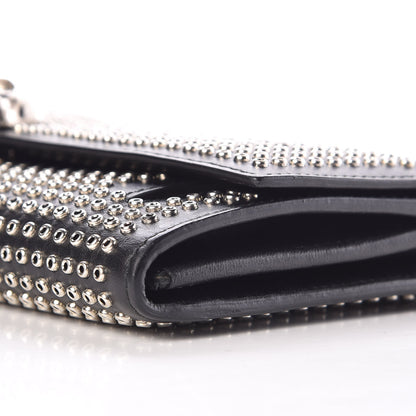 Alexander McQueen Calfskin Studded Skull Wallet on Chain Black 11 of 11
