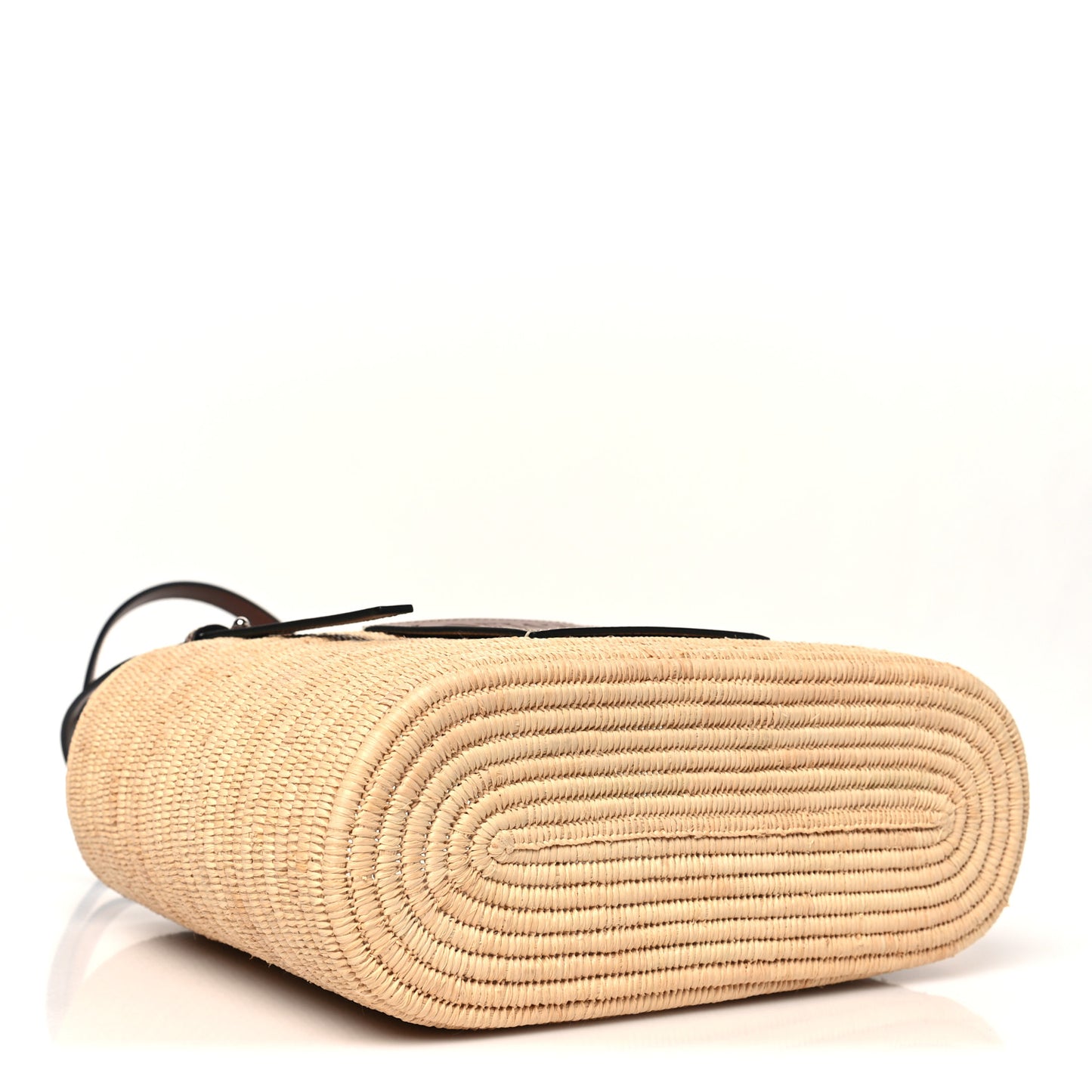 Raffia Small Square Basket Tote Bag Natural Tan