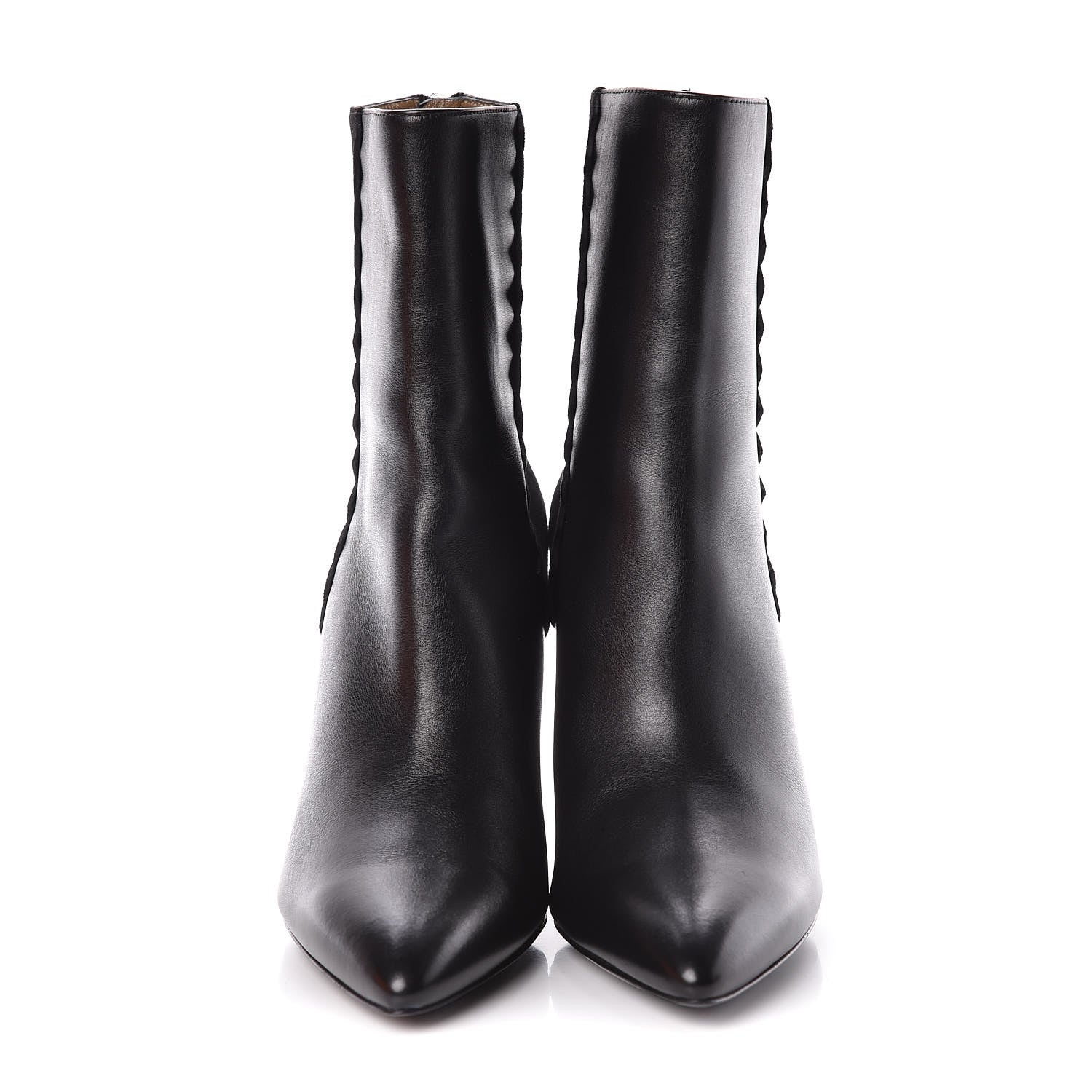 Hermes Calfskin Velvet Goatskin Womens Proof Low Boot 38.5 Black 2 of 9
