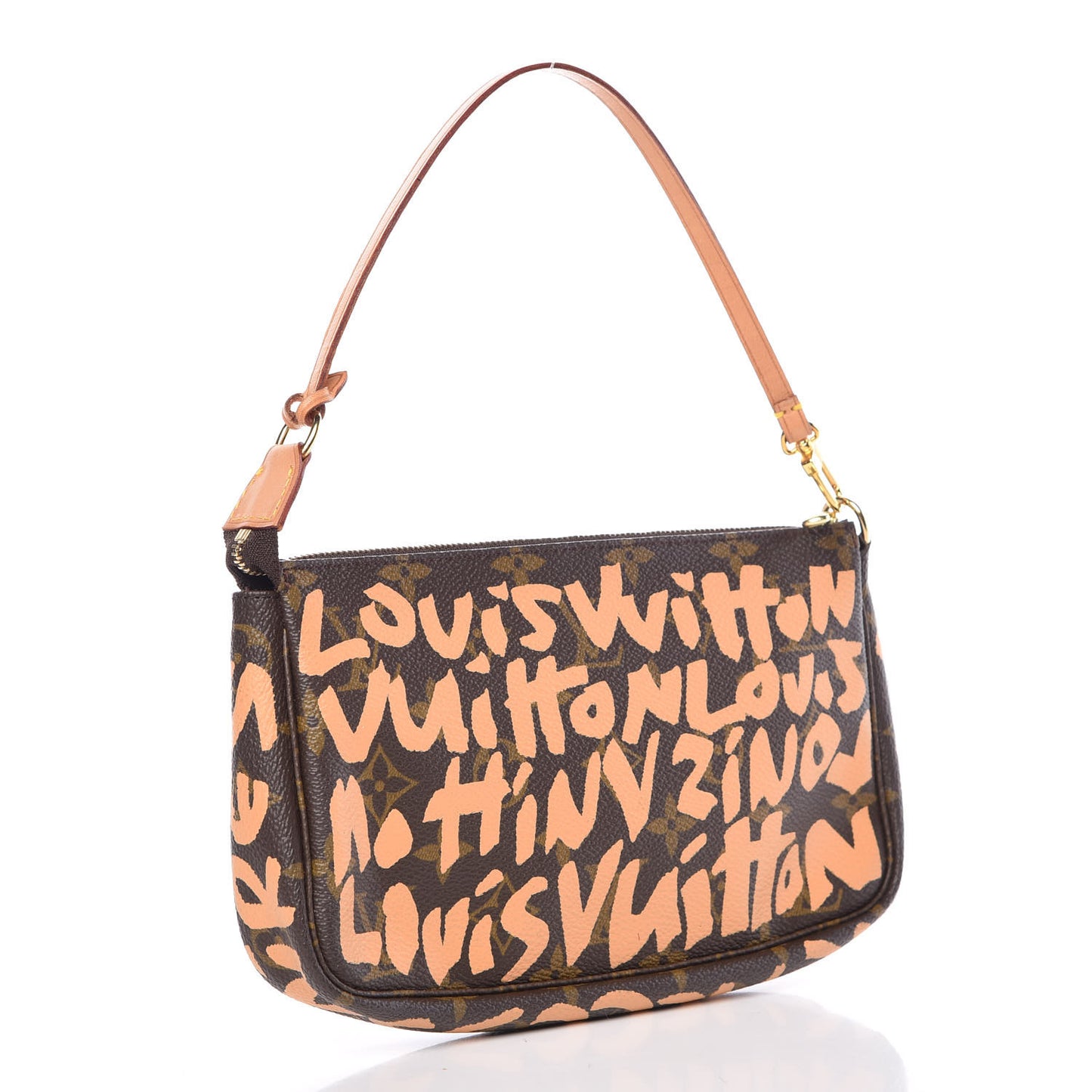 Monogram Graffiti Pochette Accessories Peach