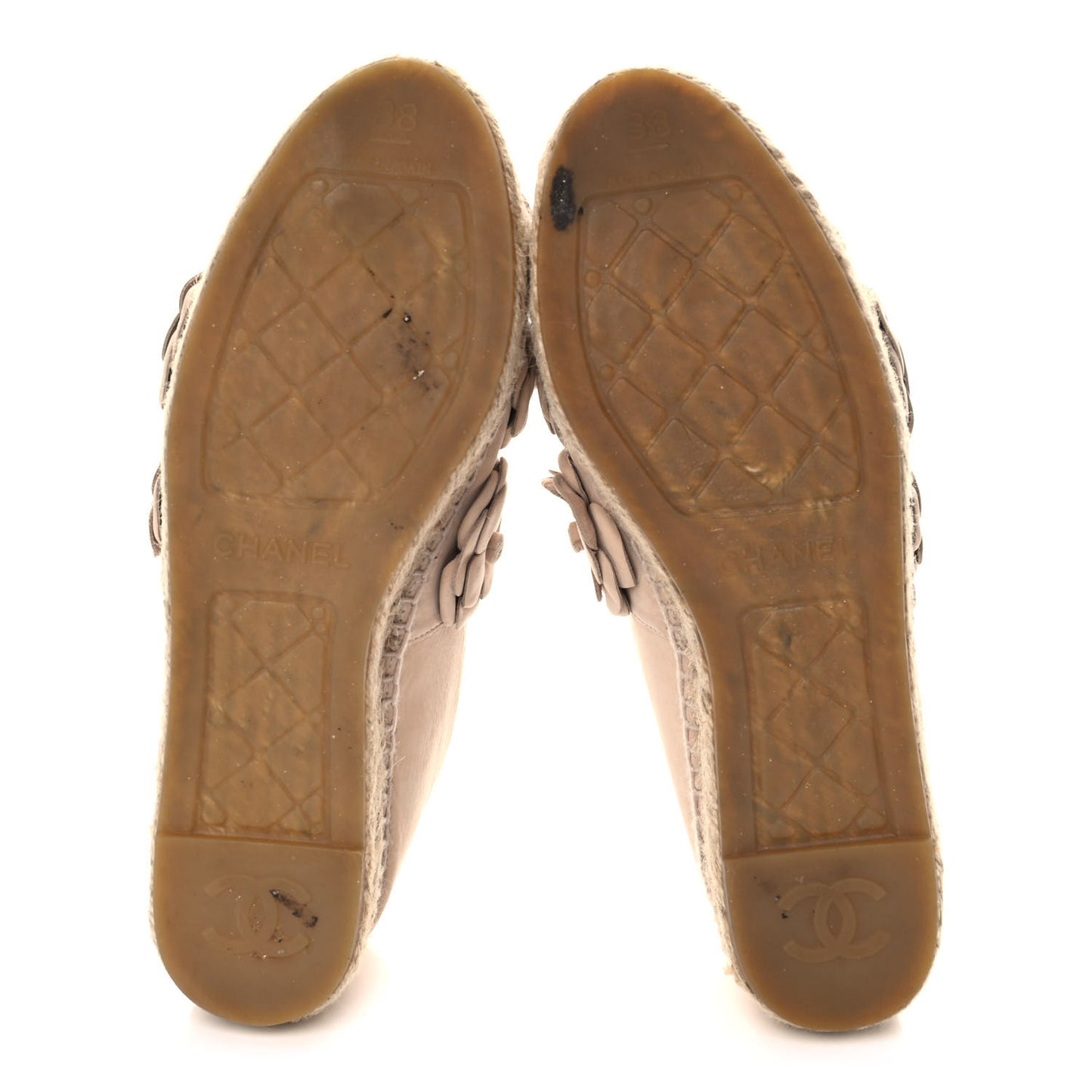 Suede Camellia CC Espadrilles 38 Pink