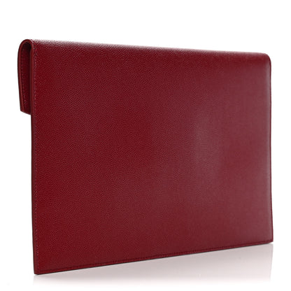 Saint Laurent Grain De Poudre Uptown Pouch Burgundy 4 of 15