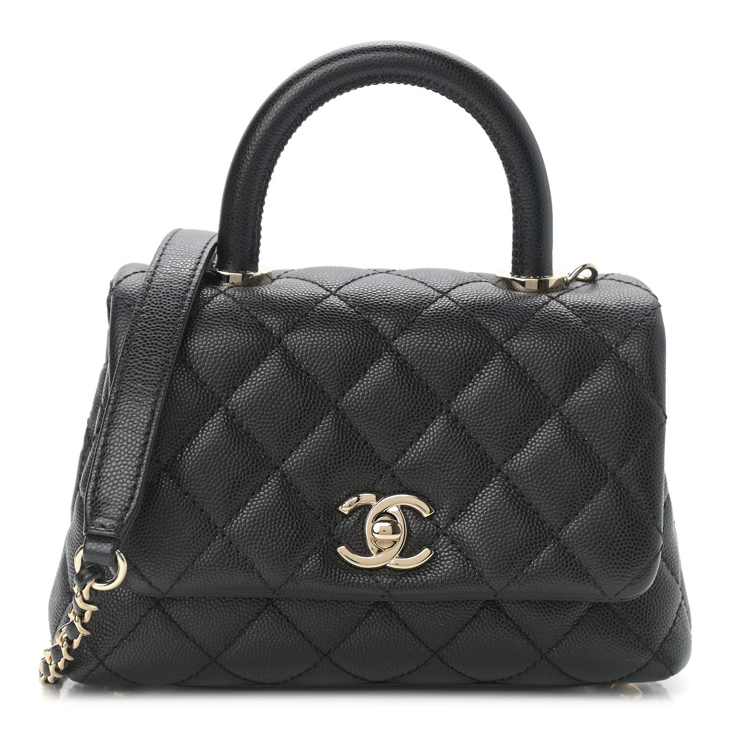 Chanel Caviar Quilted Extra Mini Coco Handle Flap Black 1 of 10