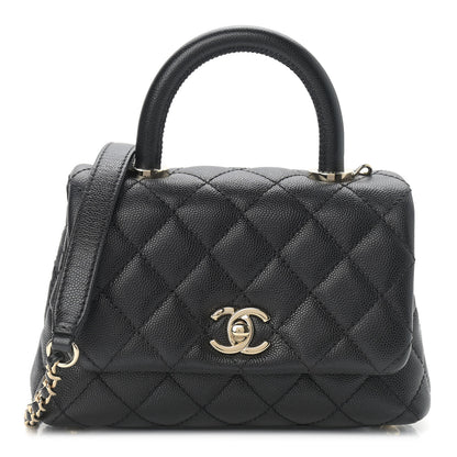 Chanel Caviar Quilted Extra Mini Coco Handle Flap Black 1 of 10