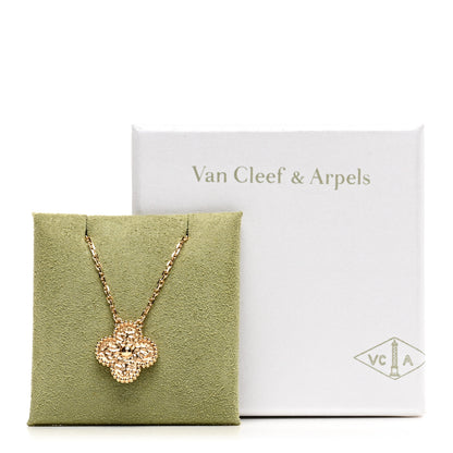 Van Cleef & Arpels 18K Yellow Gold Vintage Alhambra Pendant Necklace 5 of 5