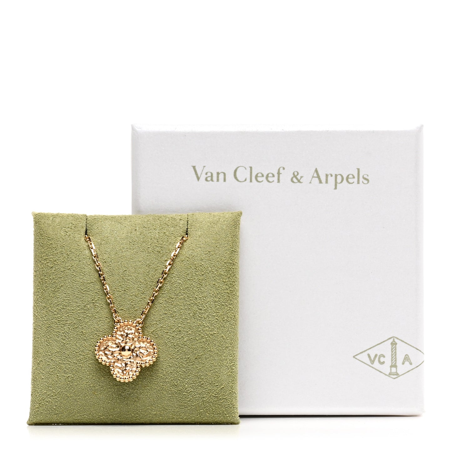 18K Yellow Gold Vintage Alhambra Pendant Necklace