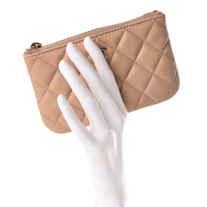 Chanel Caviar Quilted Small Cosmetic Case Beige 2 of 8