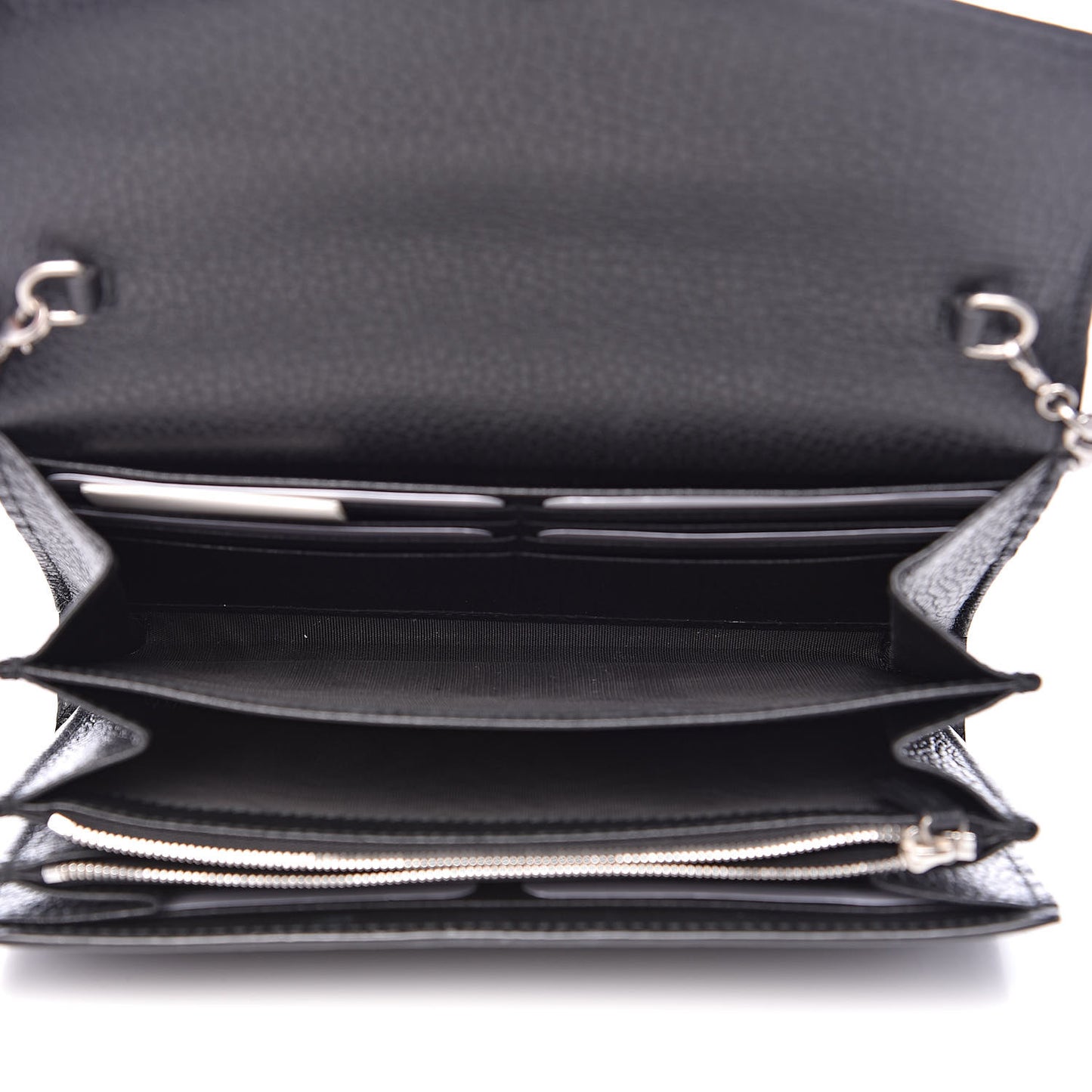 Calfskin Mini Dionysus Chain Wallet Black