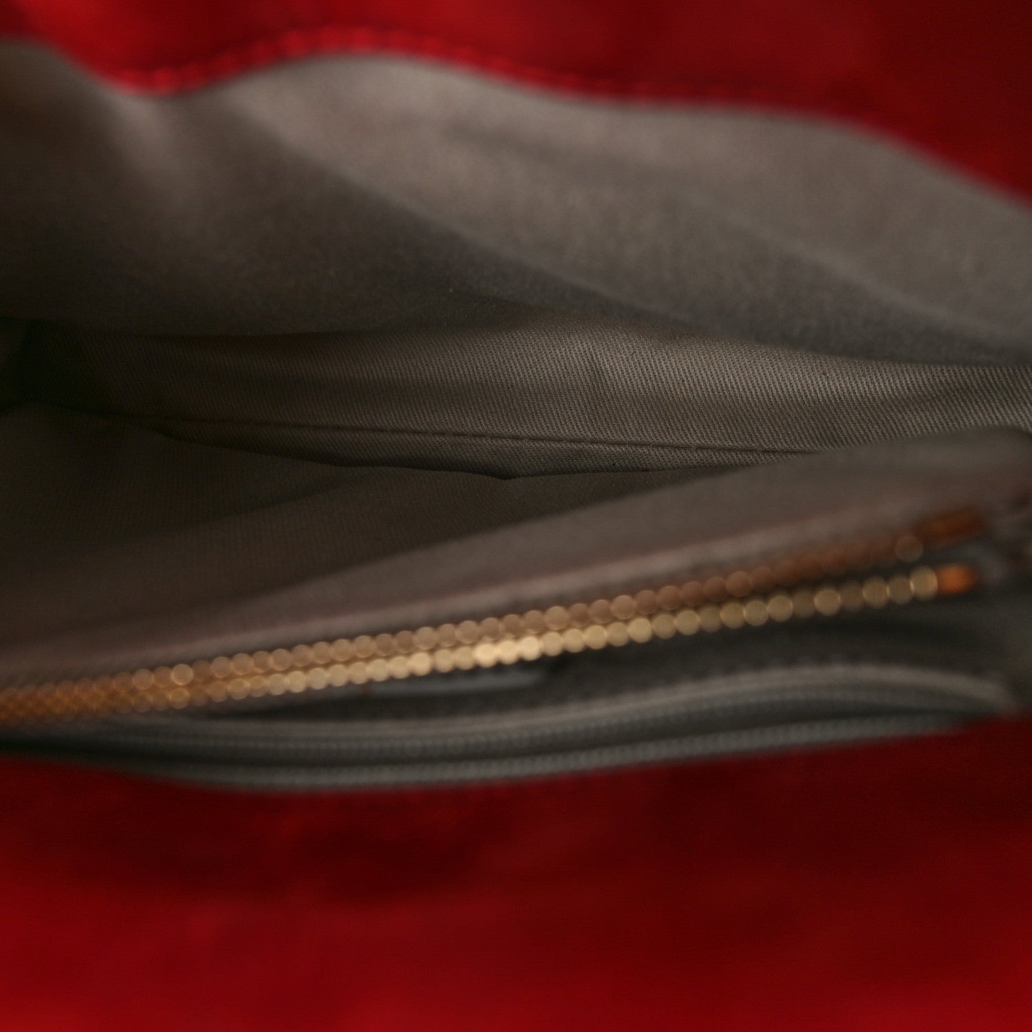 Chanel Lambskin Quilted Square Front Pocket Clutch With Chain Red 5 of 15