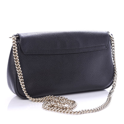 Gucci Pebbled Calfskin Medium Soho Flap Crossbody Black 2 of 9