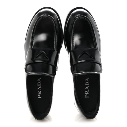 Prada Spazzolato Loafers 38 Black 2 of 10