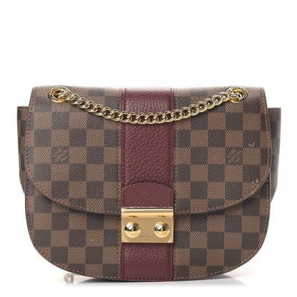 Louis Vuitton Damier Ebene Cuir Taurillon Wight Bordeaux 1 of 12