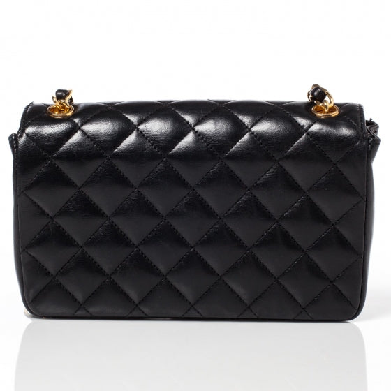 Lambskin Quilted Mini Flap Black