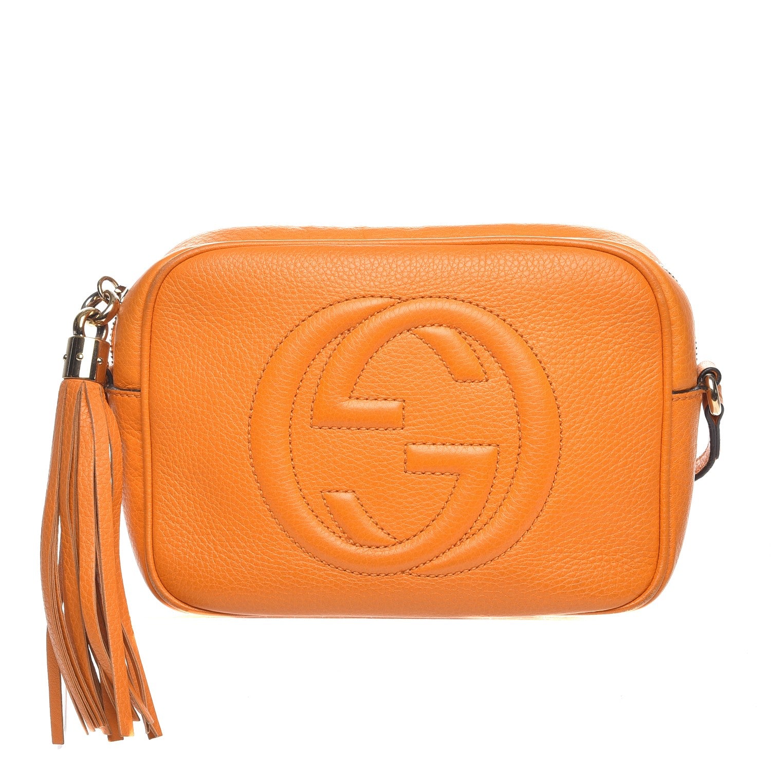 Gucci Pebbled Calfskin Small Soho Disco Bag Curcuma 1 of 12