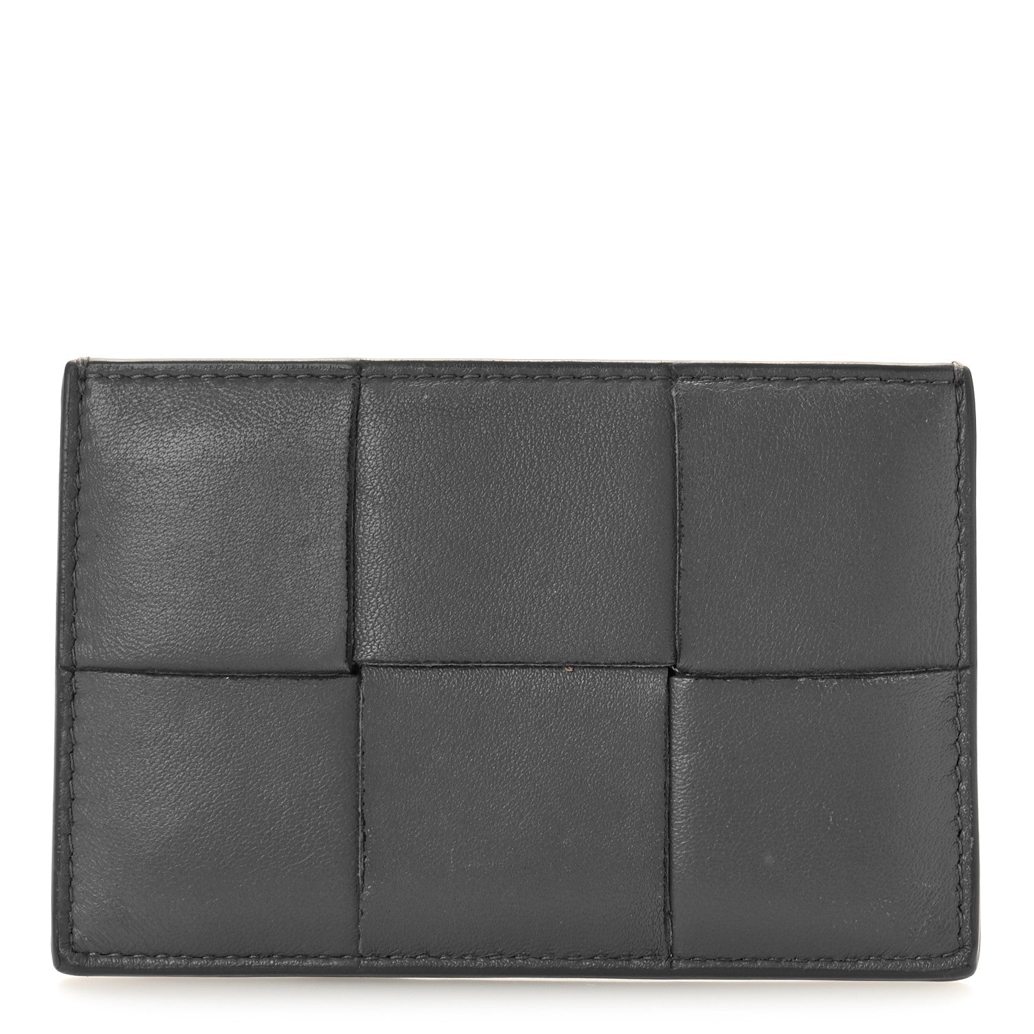Bottega Veneta Nappa Intreccio Cassette Credit Card Holder Thunder 1 of 7