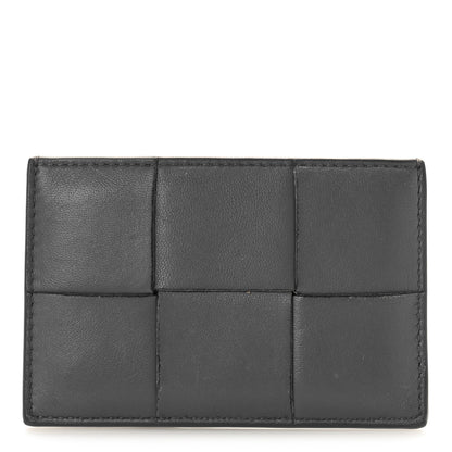 Bottega Veneta Nappa Intreccio Cassette Credit Card Holder Thunder 1 of 7