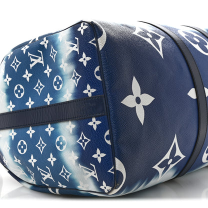 Louis Vuitton Monogram Escale Keepall Bandouliere 50 Blue 8 of 14