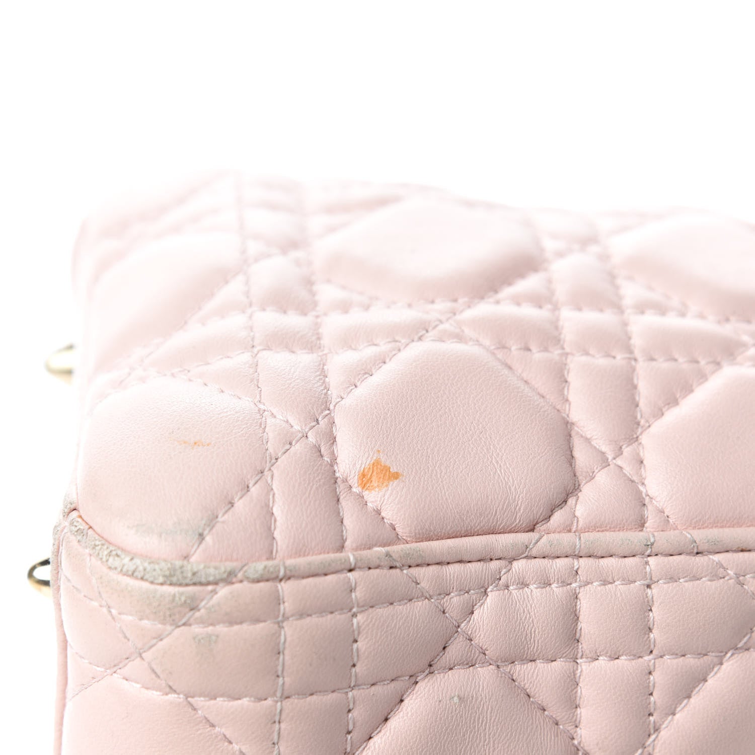 Christian Dior Lambskin Cannage Medium Lady Dior Light Pink 12 of 19