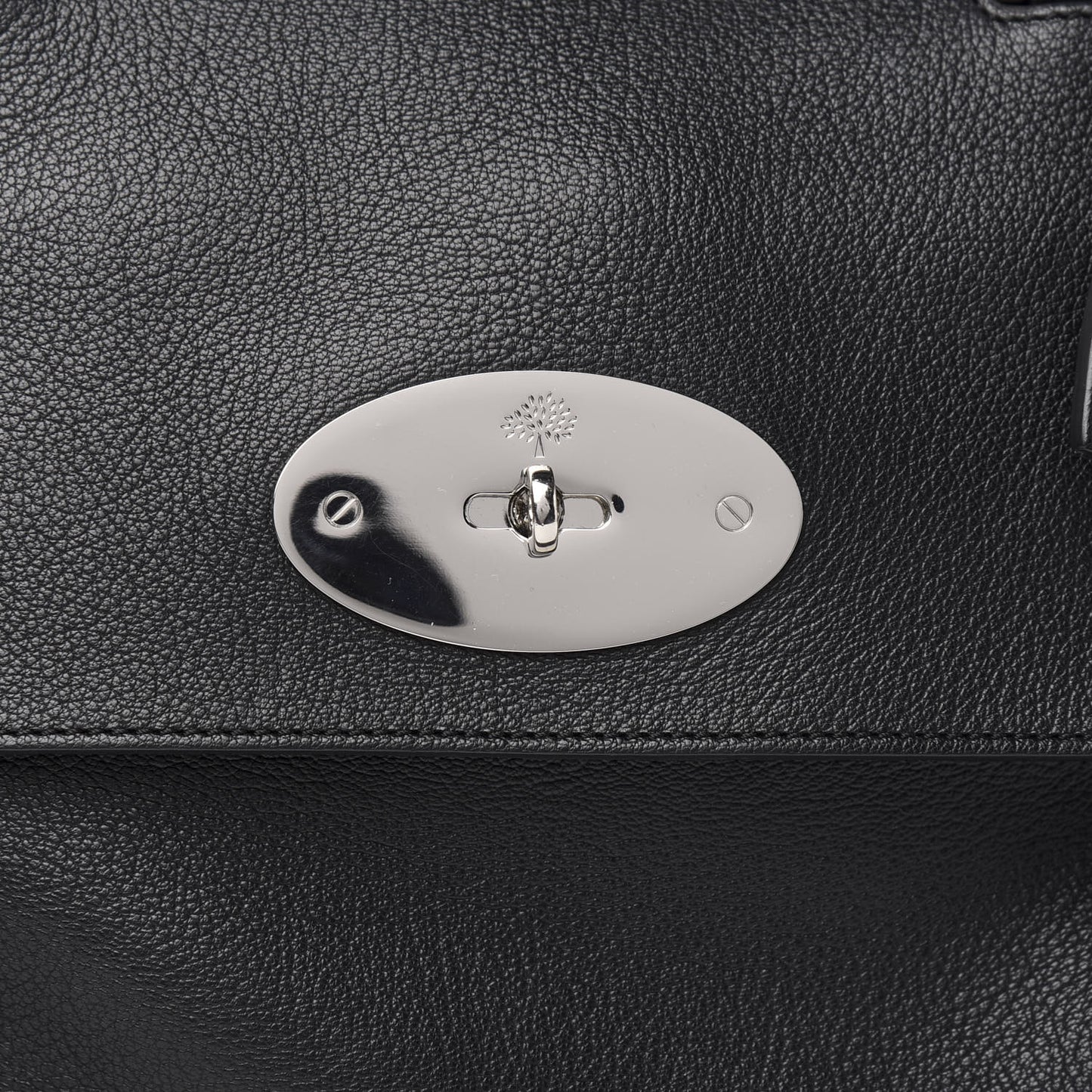 Glossy Goatskin Medium Del Rey Satchel Black