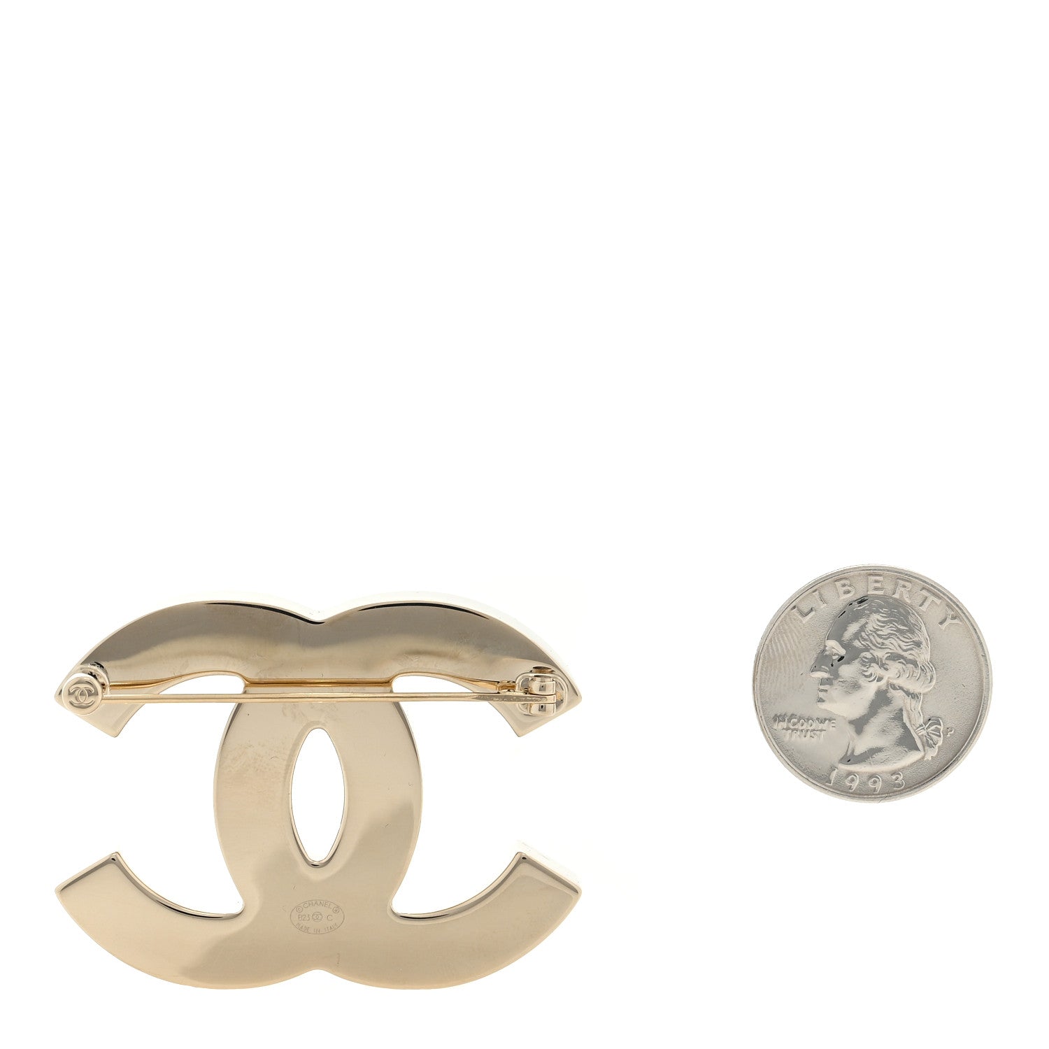 Chanel Enamel CC Brooch Gold Blue Black 3 of 3