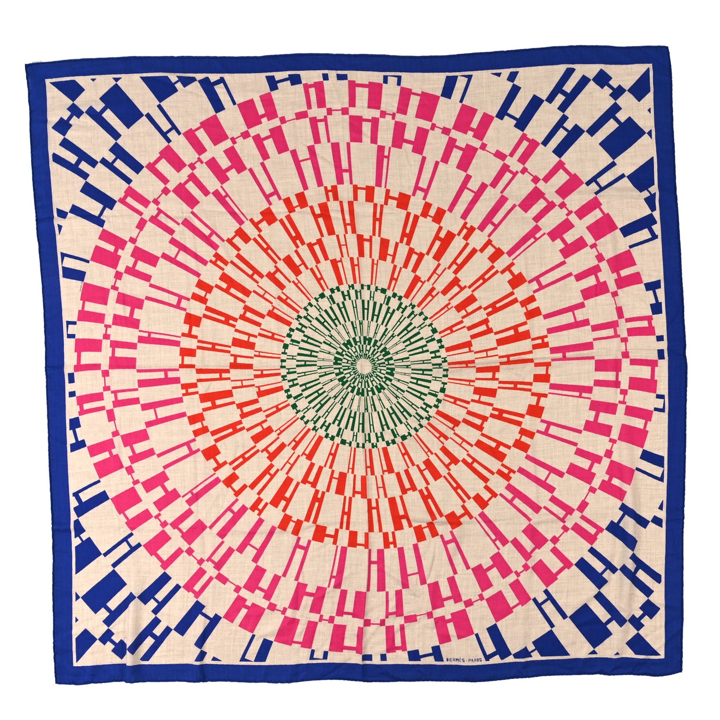 Cashmere Silk Op'H Shawl 140 Indigo Naturel Rose