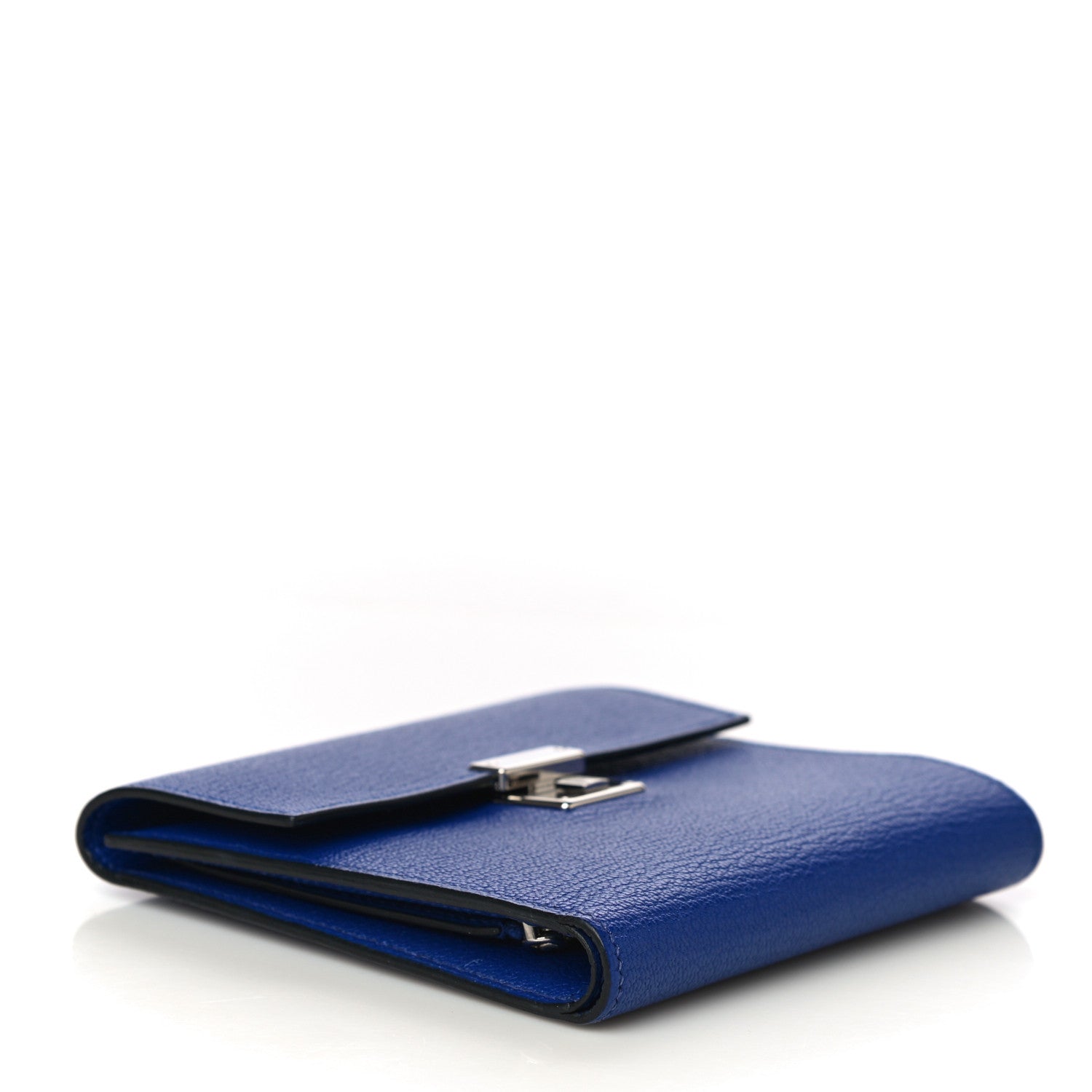 Hermes Chevre Mysore Clic 12 Wallet Bleu Electrique 4 of 14
