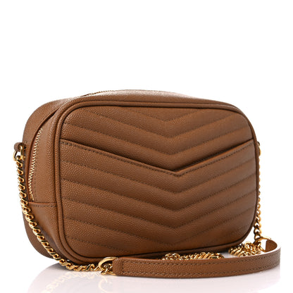 Saint Laurent Grain De Poudre Matelasse Monogram Mini Lou Camera Bag Dark Natural 3 of 11