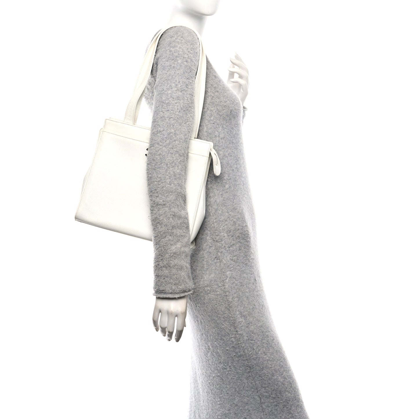 Caviar CC Shoulder Bag White