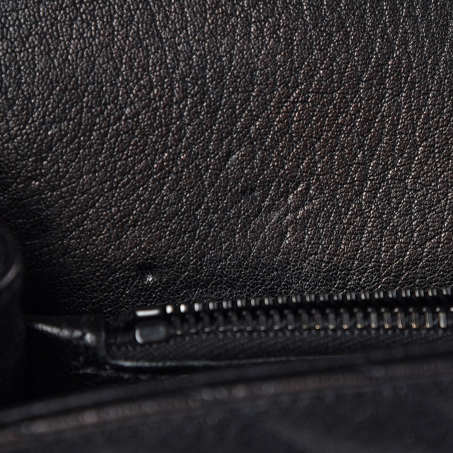 Sheepskin Matelasse Chevron Monogram Medium College Bag Black